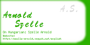 arnold szelle business card